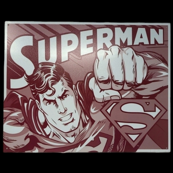 NEW - DC COMICS SUPERMAN RETRO 12.5"×16" METAL SIGN - Picture 1 of 12